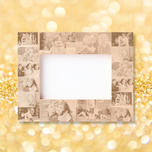 16フォトコラージュ誕生日ファーザーズマザーズ・デイ・ウッド レーザー彫刻フレーム