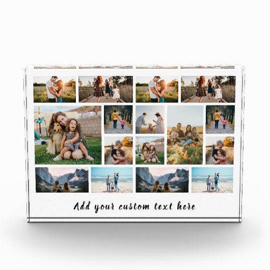 16フォトパーソナライズされたコラージュのフォトブロック フォトブロック (正面)