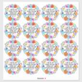 16フローラピリピ4:13聖書聖なる書物、 経典民俗学 シール (シート)