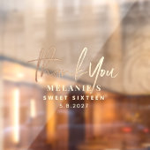 16ブライダルの金箔パーソナライズされたをありがとう ウィンドウサイン (シート2)