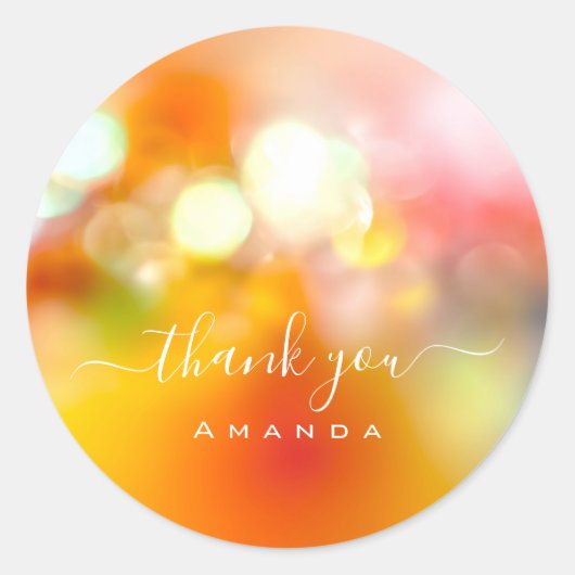 16ブライダルシャワーピンクグラデーション ラウンドシール (正面)