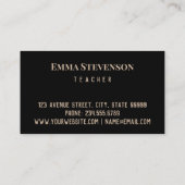 16ブラックピンク、抽象芸術、パターン、ピンクおよびブラック 名刺 (裏面)