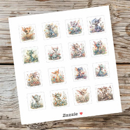 16ベビードラゴン花シール シール