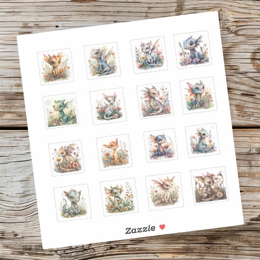 16ベビードラゴン花シール シール