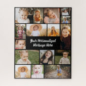 16モダンパーソナライズされたフォトコラージュのカスタム色 ジグソーパズル (縦)