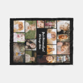 16モダンパーソナライズされたフォトコラージュのカスタム色 フリースブランケット (正面(横))