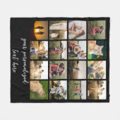 16モダンパーソナライズされたフォトコラージュカスタム フリースブランケット (正面(横))