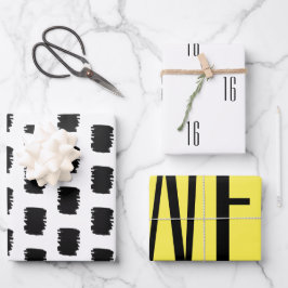 16モダン歳の誕生日パーティラッピング紙 ラッピングペーパーシート