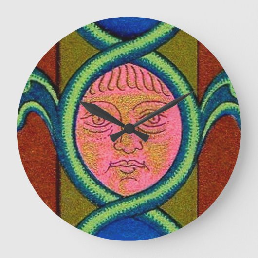16世紀が発見した顔 ラージ壁時計 (正面)