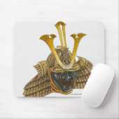 16世紀な武士のヘルメットのイラストレーション マウスパッド (マウス)