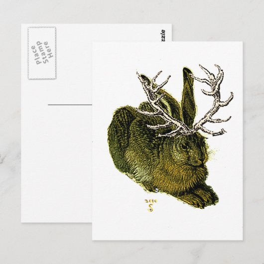 16世紀なJackalope ポストカード (正面/裏面)