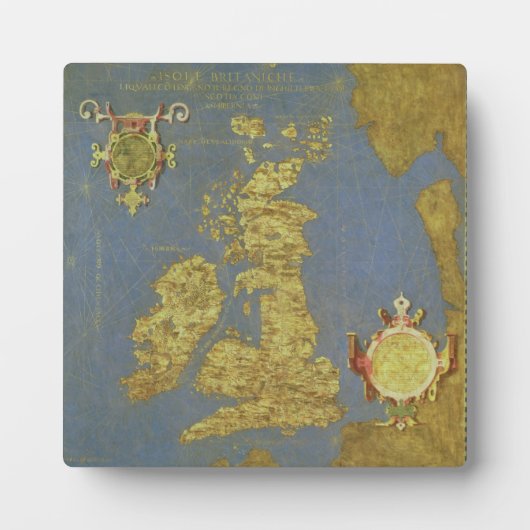 16世紀のイギリス諸島の地図 フォトプラーク (正面)