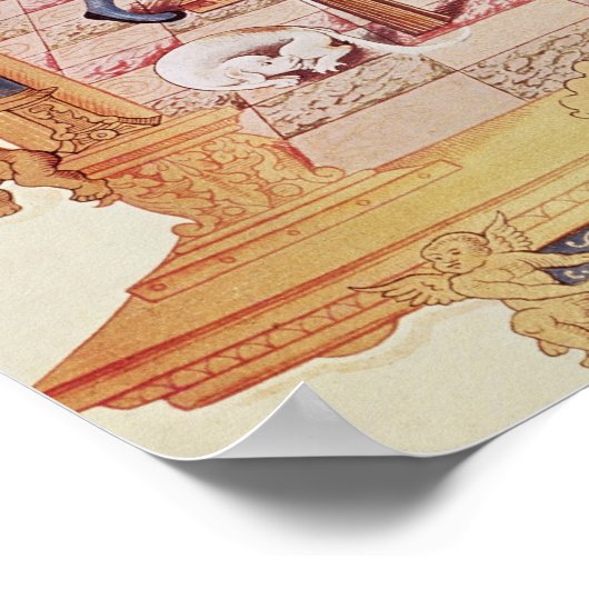 16世紀の印刷作品のインテリア ポスター (角)