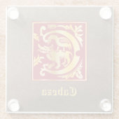 16世紀の神話の生き物の装飾首都C ガラスコースター (裏面)