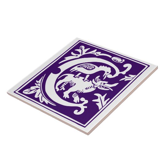 16世紀の神話の生き物の装飾首都C タイル (側面)