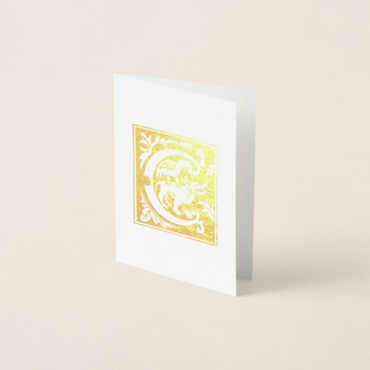 16世紀の神話の生き物の装飾首都C 箔カード (正面)