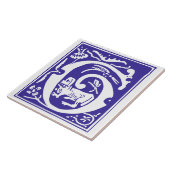 16世紀の神話の生き物の装飾首都G タイル (側面)