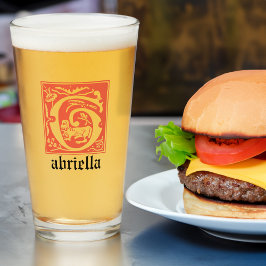 16世紀の神話の生き物の装飾首都G タンブラーグラス