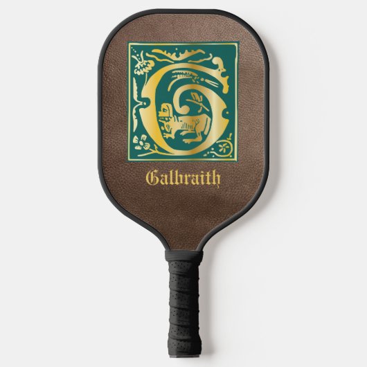 16世紀の神話の生き物の装飾首都G ピックルボールラケット (正面)