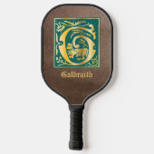 16世紀の神話の生き物の装飾首都G ピックルボールラケット (裏面)