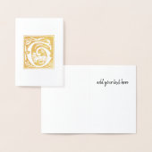 16世紀の神話の生き物の装飾首都G 箔カード (ディスプレー)