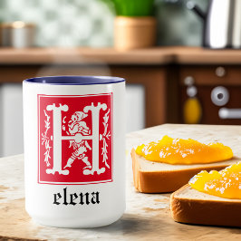 16世紀の神話の生き物の装飾首都H マグカップ