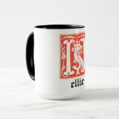 16世紀の神話の生き物の装飾首都N マグカップ (正面左)