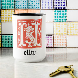 16世紀の神話の生き物の装飾首都N マグカップ