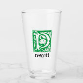 16世紀の神話の生き物の装飾首都P タンブラーグラス (正面)