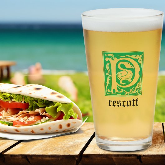 16世紀の神話の生き物の装飾首都P タンブラーグラス