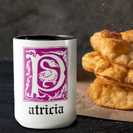 16世紀の神話の生き物の装飾首都P マグカップ