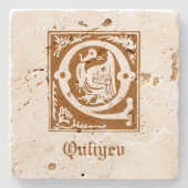 16世紀の神話の生き物の装飾首都Q ストーンコースター (正面)