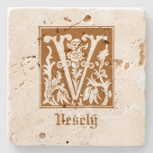 16世紀の神話の生き物の装飾首都V ストーンコースター (正面)