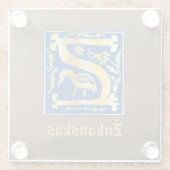 16世紀の神話の生き物の装飾首都Z ガラスコースター (裏面)