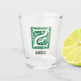 16世紀の神話の生き物の装飾首都Z ショットグラス