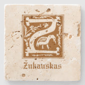 16世紀の神話の生き物の装飾首都Z ストーンコースター (正面)