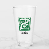 16世紀の神話の生き物の装飾首都Z タンブラーグラス (正面)