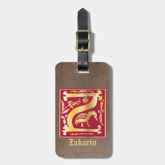 16世紀の神話の生き物の装飾首都Z ラゲッジタグ (正面縦)