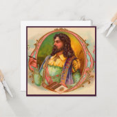 16世紀の葉巻喫煙シガーボックスラベル カード (正面/裏面インサイチュ)