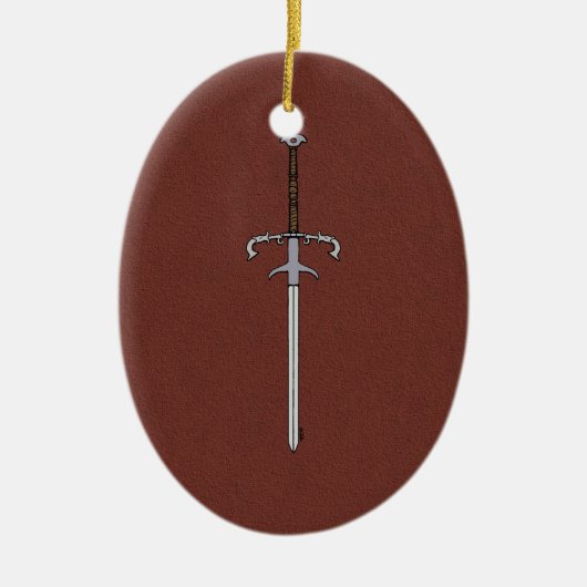 16世紀の軸受/加工剣 セラミックオーナメント (正面)