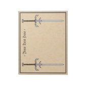 16世紀の軸受/加工剣 ノートパッド (回転)