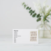 16世紀アルファベットの名刺 名刺 (スタンド正面)