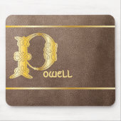 16世紀ケルト結び目模様デコレーショナルキャピタルP マウスパッド (正面)