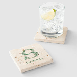 16世紀ケルト結び目模様装飾首都 ストーンコースター