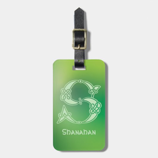 16世紀ケルト結び目模様装飾首都 ラゲッジタグ (正面縦)