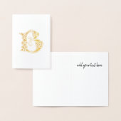 16世紀ケルト結び目模様装飾首都B 箔カード (ディスプレー)