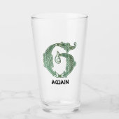 16世紀ケルト結び目模様装飾首都G タンブラーグラス (正面)