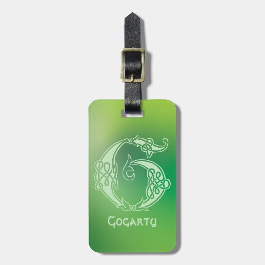 16世紀ケルト結び目模様装飾首都G ラゲッジタグ (正面縦)