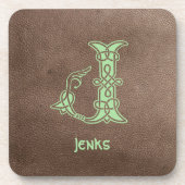 16世紀ケルト結び目模様装飾首都J コースター (正面)