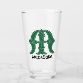 16世紀ケルト結び目模様装飾首都M タンブラーグラス (正面)